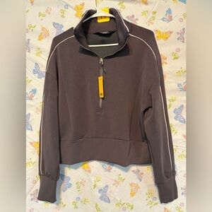 Member’s Mark Women’s Sand Wash Half-Zip Pullover Black Medium NWT